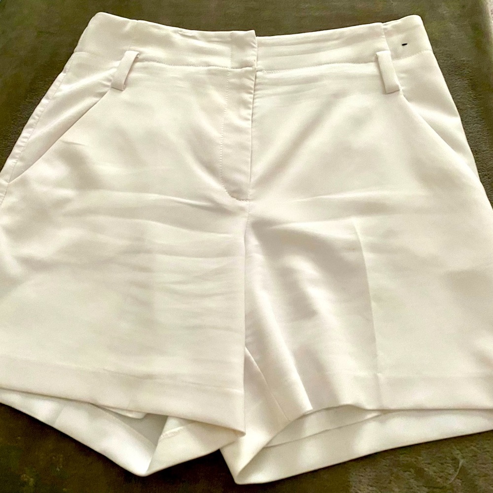 Lined white dressy shorts
